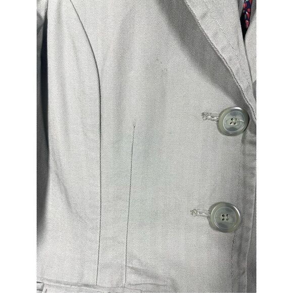 American Eagle Light Green Cotton Blazer Collared Jacket Women Size M - Picture 6 of 8